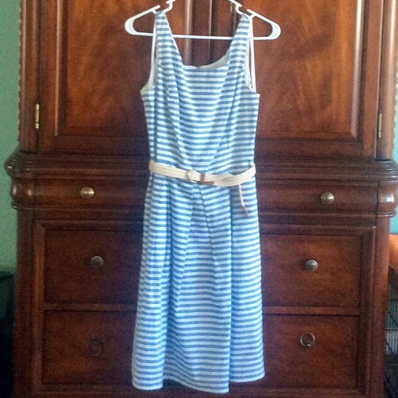 JONES NEW YORK Blue/White, A-Lined Dress Size 6 - Picture 1 of 6